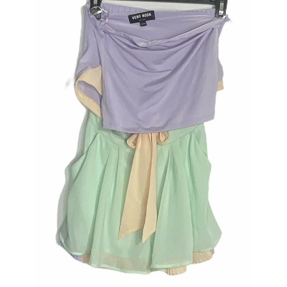 VERO MODA Halter Ruffle Romper Jumpsuit Sz S - Picture 5 of 9